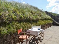 Table for two on the sunny private patio