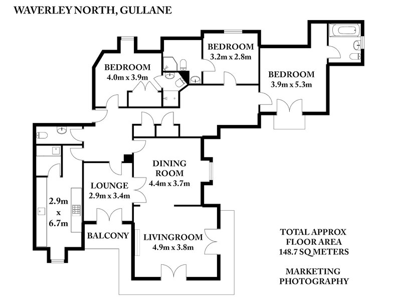 Waverley North Penthouse - floor plan