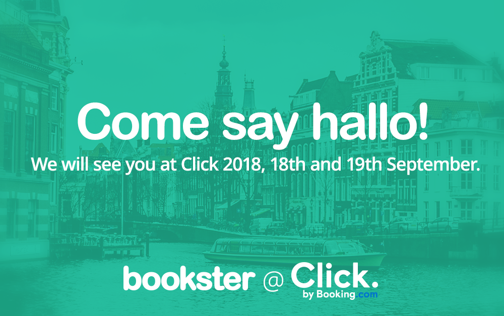 Bookster at Click 2018 - Bookster will attend Booking.com conference, Click.com (© Bookster) Bookster at Click 2018 - Bookster will attend Booking.com conference, Click.com (© Bookster)