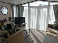 Lounge, TV and Fireplace