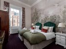 Cosy Super King Size or twin Bedroom in Scotland - The bright and elegant bedroom includes a choice of Super King-sized bed or twin beds and vivid tones