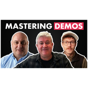 Mastering Demos - Simon, Robin and Jonny on mastering software demos (© 2026 Bookster)