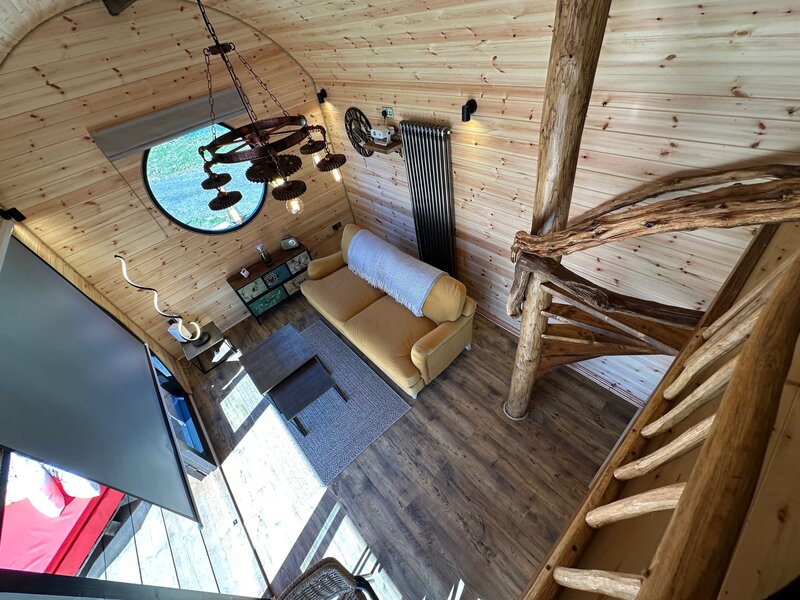view from stairs