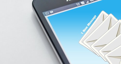 GDPR Email - Photo of a smartphone getting email GDPR Email - Photo of a smartphone getting email