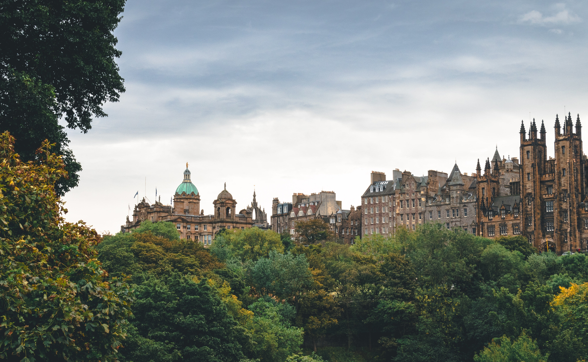 Edinburgh in September - A view of Scotlands Capital city, Edinburgh, taken from Princes Street Gardens
