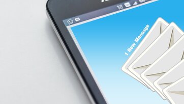 GDPR Email - Photo of a smartphone getting email