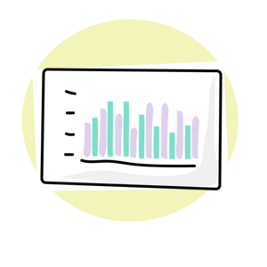 Pricing Overview - Illustration of a bar graph with two data sources.