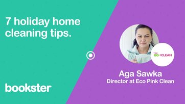 7 holiday home cleaning tips - Aga from Pink Eco Clean give us 7 top tips for a spotless clean of your holiday rental home