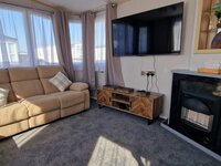 Lounge, TV and Fireplace