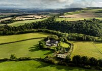 Aerial view whole farm & fields