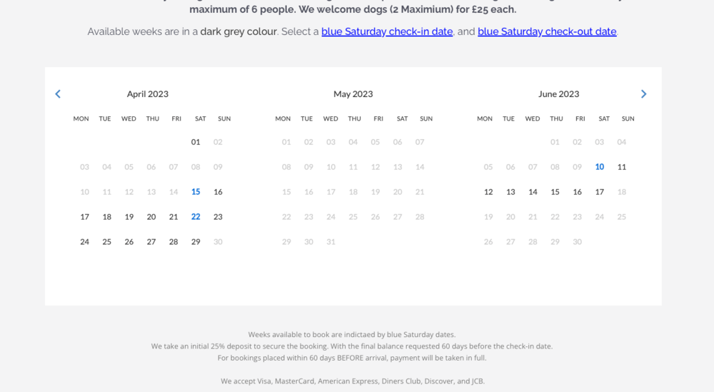 Calendar Widget - Three Months