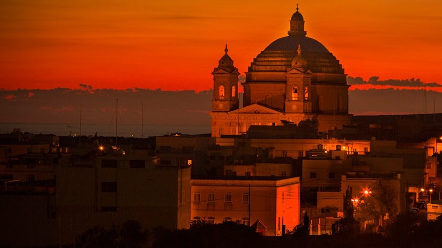 Gozo Church at Sunset