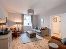 Lounge Area in a Holiday Home in Edinburgh - Spacious lounge with grey and brown colour scheme in Edinburgh, West End