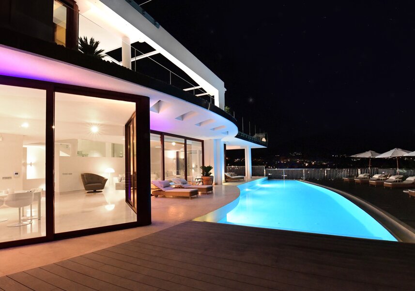 Exterior at night