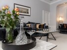 Well-appointed Living Room in a Holiday Let - A detailed, foreground look at the thoughtful amenities that provide an immediate sense of warm, upscale hospitality