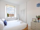 Seagulls - White bedroom in holiday home with views over North Berwick.