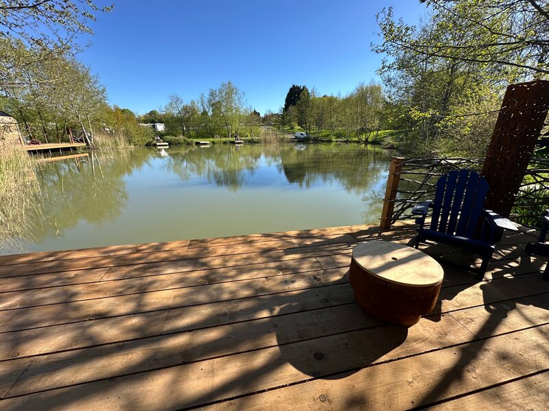 Lake view fishing