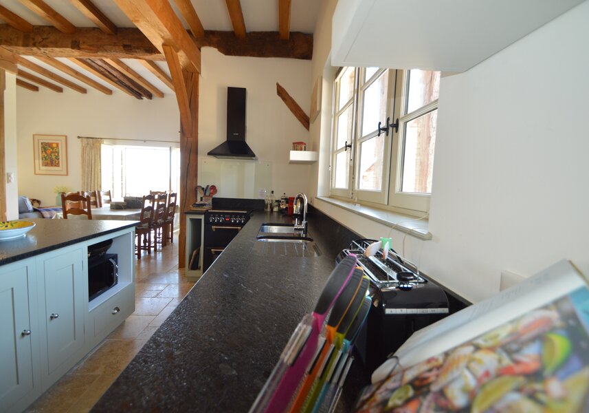 Self catering family kitchen with modern appliances