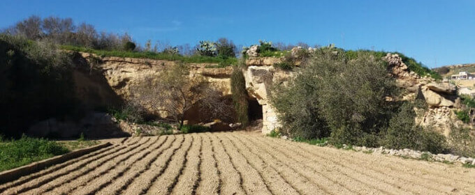 "Għar Għerduf Catacombs Entrance Gozo"