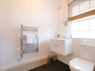 Shower Room - Sophisticated shower room with tiled flooring in Grassmarket holiday home.