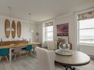 Open-plan dining area, The Beach House - Open-plan dining area with smaller table for 4 guests and larger table for 10 guests