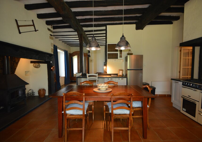 Open plan kitchen dining area 