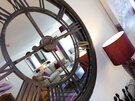 1V7A9424 - Large decorative mirrored wall clock in Edinburgh holiday home.