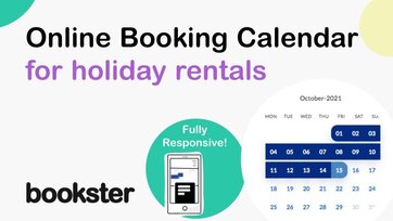 Fully responsive online bookings calendar - Newly developed fully responsive online bookings calendar from Bookster