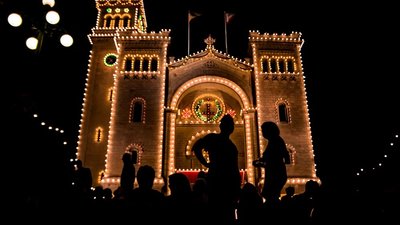 Illuminated Church Gozo Festa