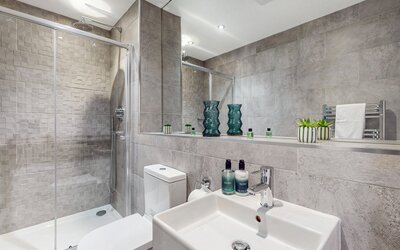 24-web-or-mls-242 West George Street Lomond_24 - Stylish bathroom featuring a walk-in shower