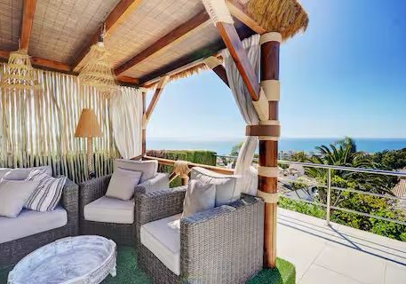 Shaded Terrace with Sea View