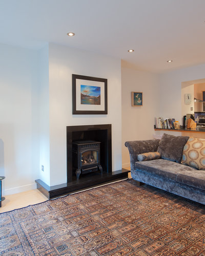York Place Residence-24 - Spacious family living/kitchen area with wood burning stove