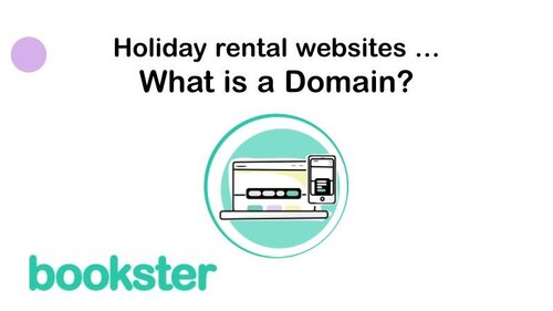 Holiday rental websites - What is a Domain? - Holiday rental websites - What is a Domain? Icon of a website with a mobile version and a Bookster logo.