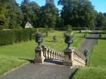 Descending into Murthly Castle walled garden