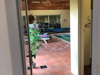 Direct access to the pool room from your accommodation