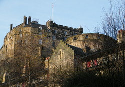 zoomed view of Edinburgh Castle