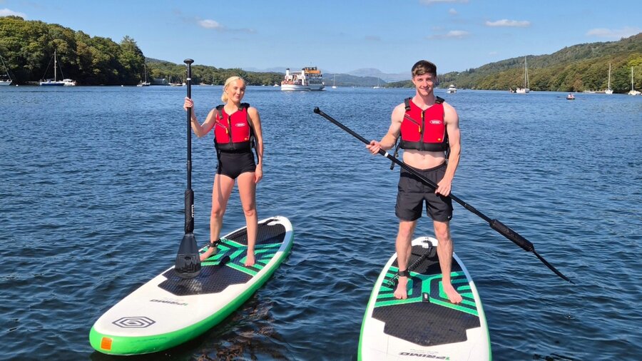 fell-foot-stoked-watersports - Paddleboarding at Fell Foot Park near Windermere on a spring day (© Stoked Watersports) fell-foot-stoked-watersports - Paddleboarding at Fell Foot Park near Windermere on a spring day (© Stoked Watersports)