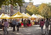 Typical Grassmarket scene