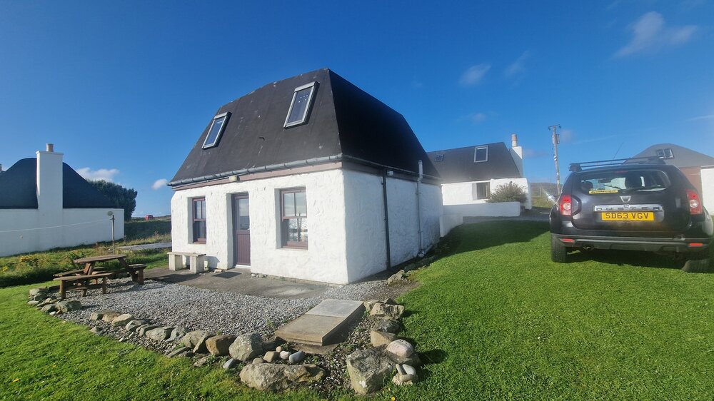 Tiree cottage from beach