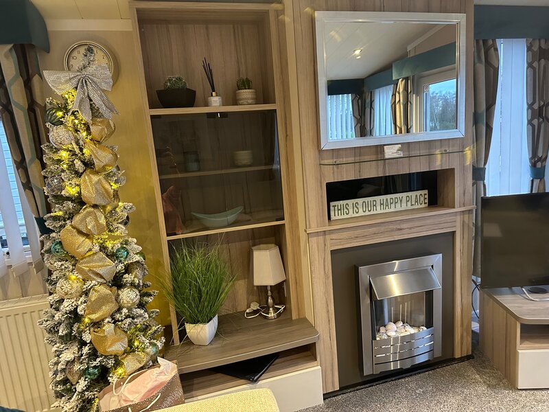 living room at christmas