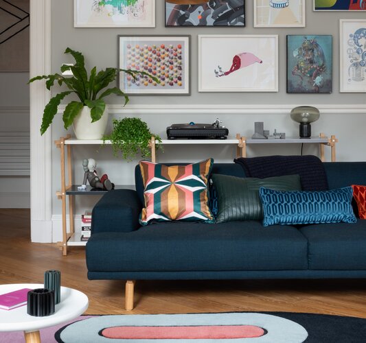 Living Blue Sofa Comp