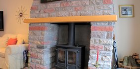 fireplace and wood burner