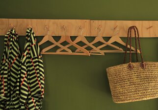 Decorative detail for coat storage