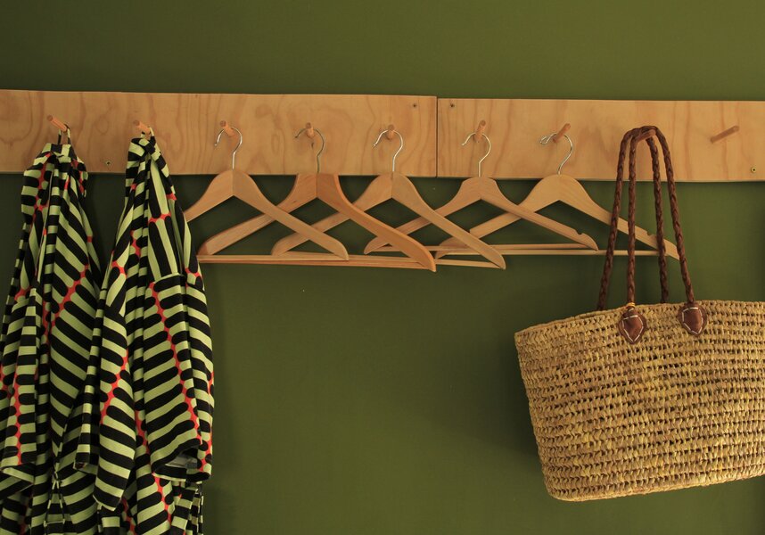 Decorative detail for coat storage