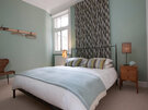 Stylish beach apartment in North Berwick - Comfy, stylish bedroom with king size bed.