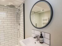 Modern basin in luxury shower room
