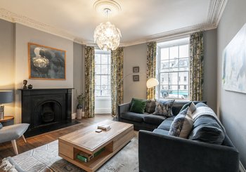 Living room - Large, bright living room in Edinburgh City Centre location.