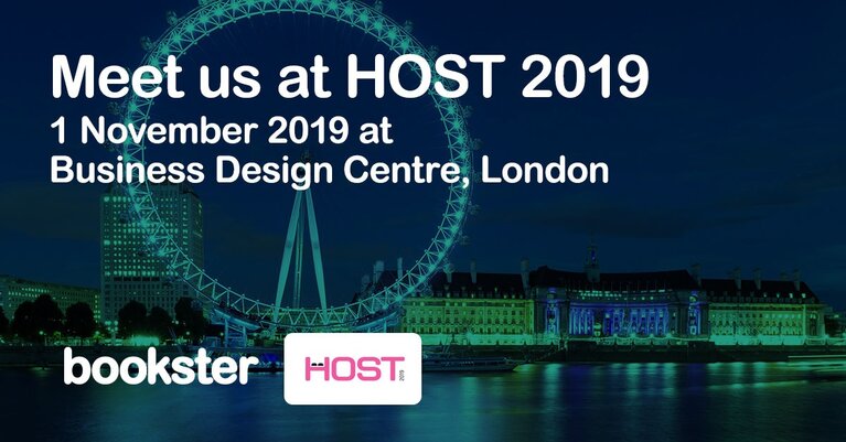 Host Conference 2019 - Meet Bookster at Host Conference 2019 to discuss holiday rental system requirements