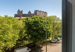 Views of Edinburgh Castle from living room