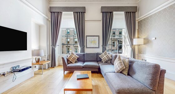 16-web-or-mls-242 West George Street Ground Flat CAMPBELL_25 - Light-filled living room designed for comfort and calm